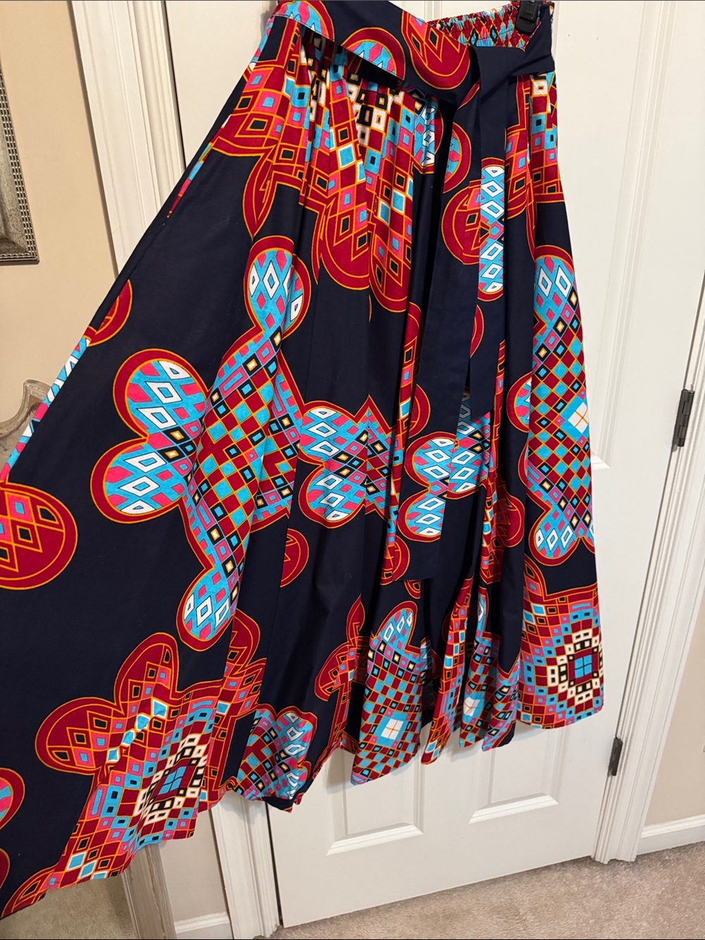 Maxi Skirt Geometric Print